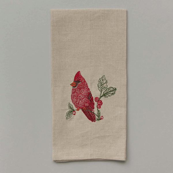 Red Cardinal Tea Towel