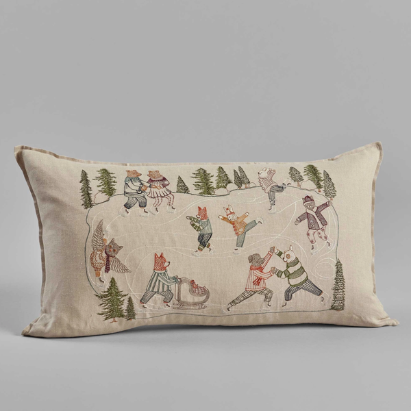 Ice Skaters Pillow