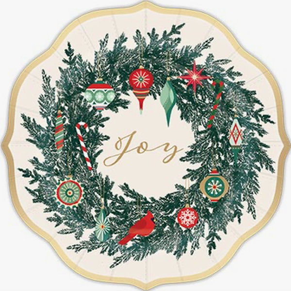 Vintage Wreath Dinner Plates