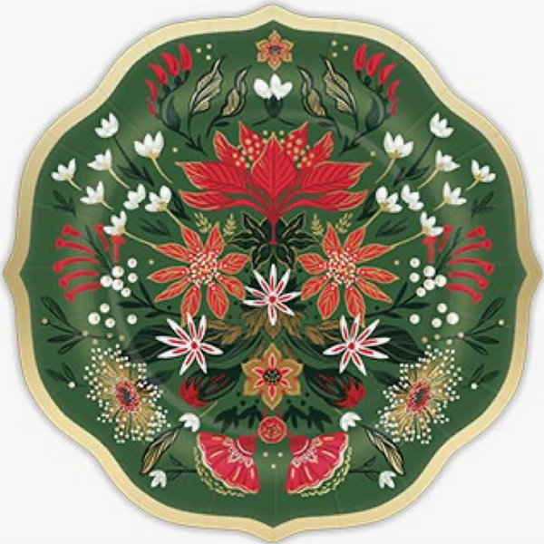 Christmas Garden Dessert Plates