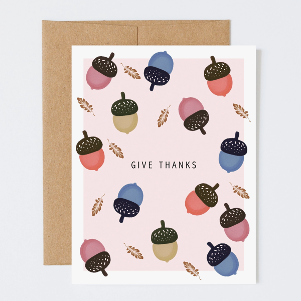 Give Thanks Acorns Card