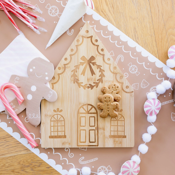 Gingerbread House Bamboo Cutting Board