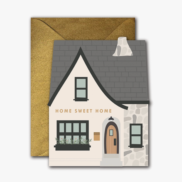 Home Sweet Home Die-Cut Greeting Card