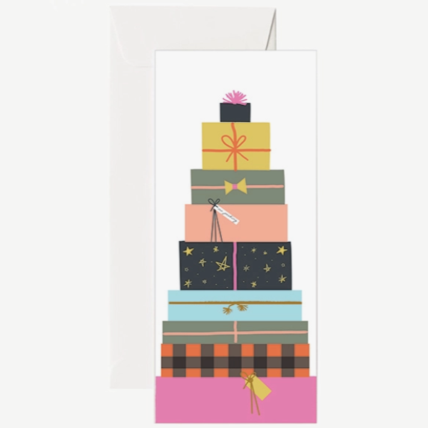 Presents Stack Holiday Greeting Card