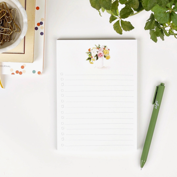 Hobnail Bouquet Checklist Notepad