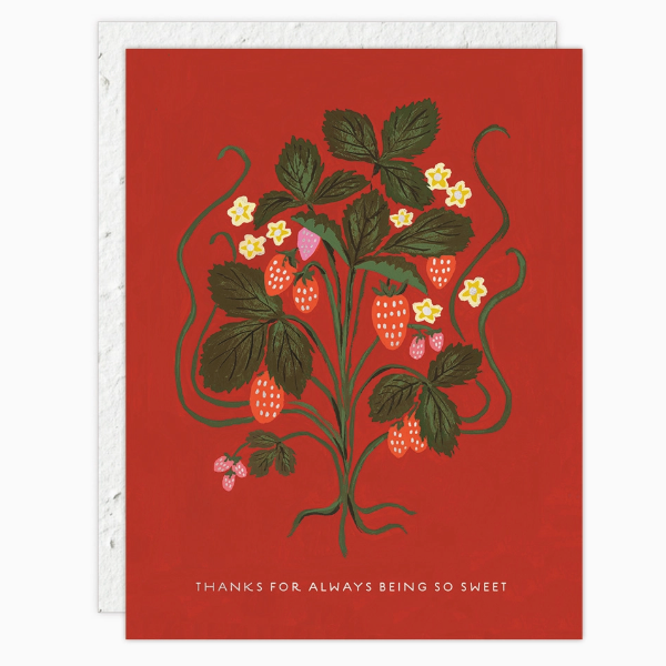 Sweet Strawberry Thank You Card