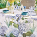 Jardin De Bretagne Bleu Table Linens