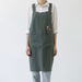 Forest Green Linen Crossback Apron