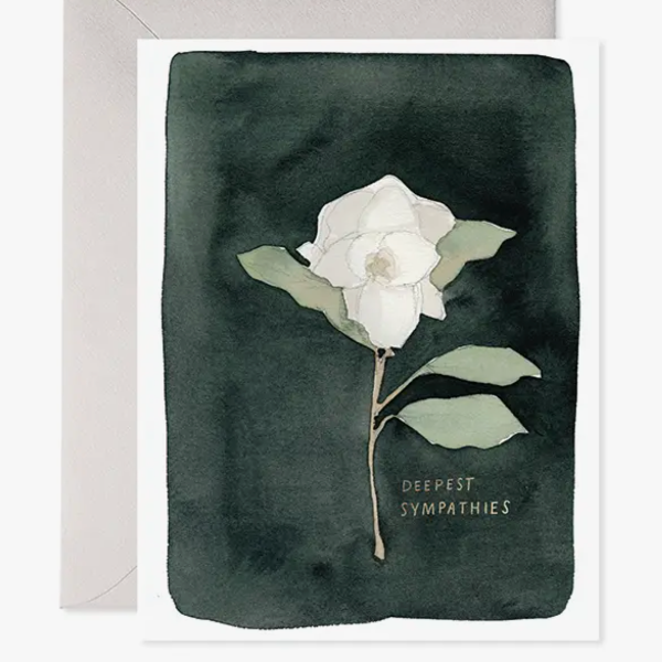 White Flower Sympathy Card
