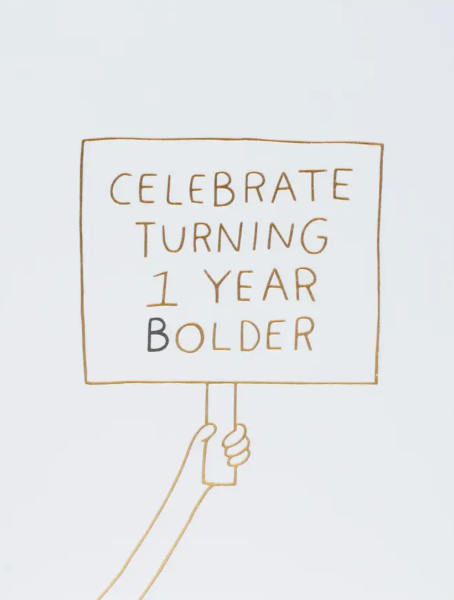 Turning 1 Year Bolder Birthday Card