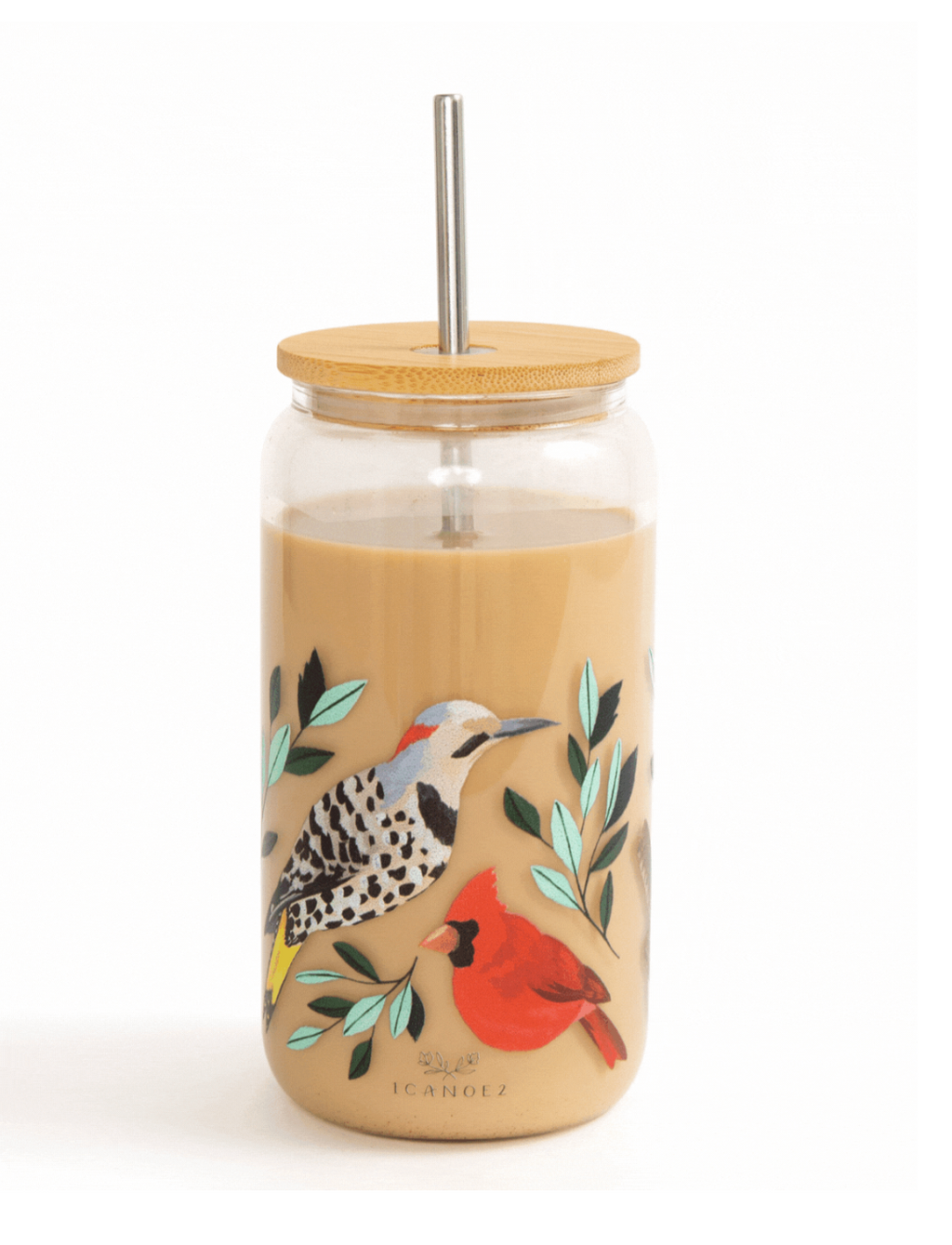 Feathered Friends Glass Can