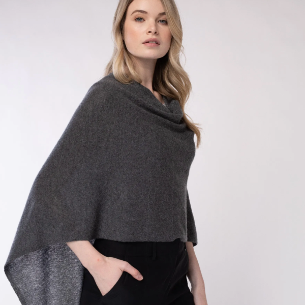 Cashmere Draped Dress Topper