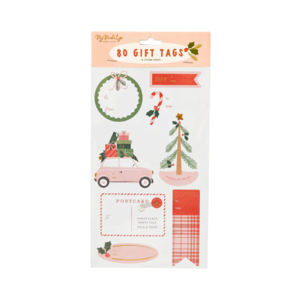 Car & Presents Sticker Gift Labels