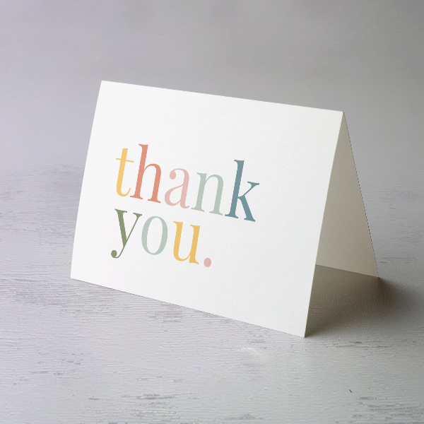 Pastel Rainbow Boxed Thank You Cards