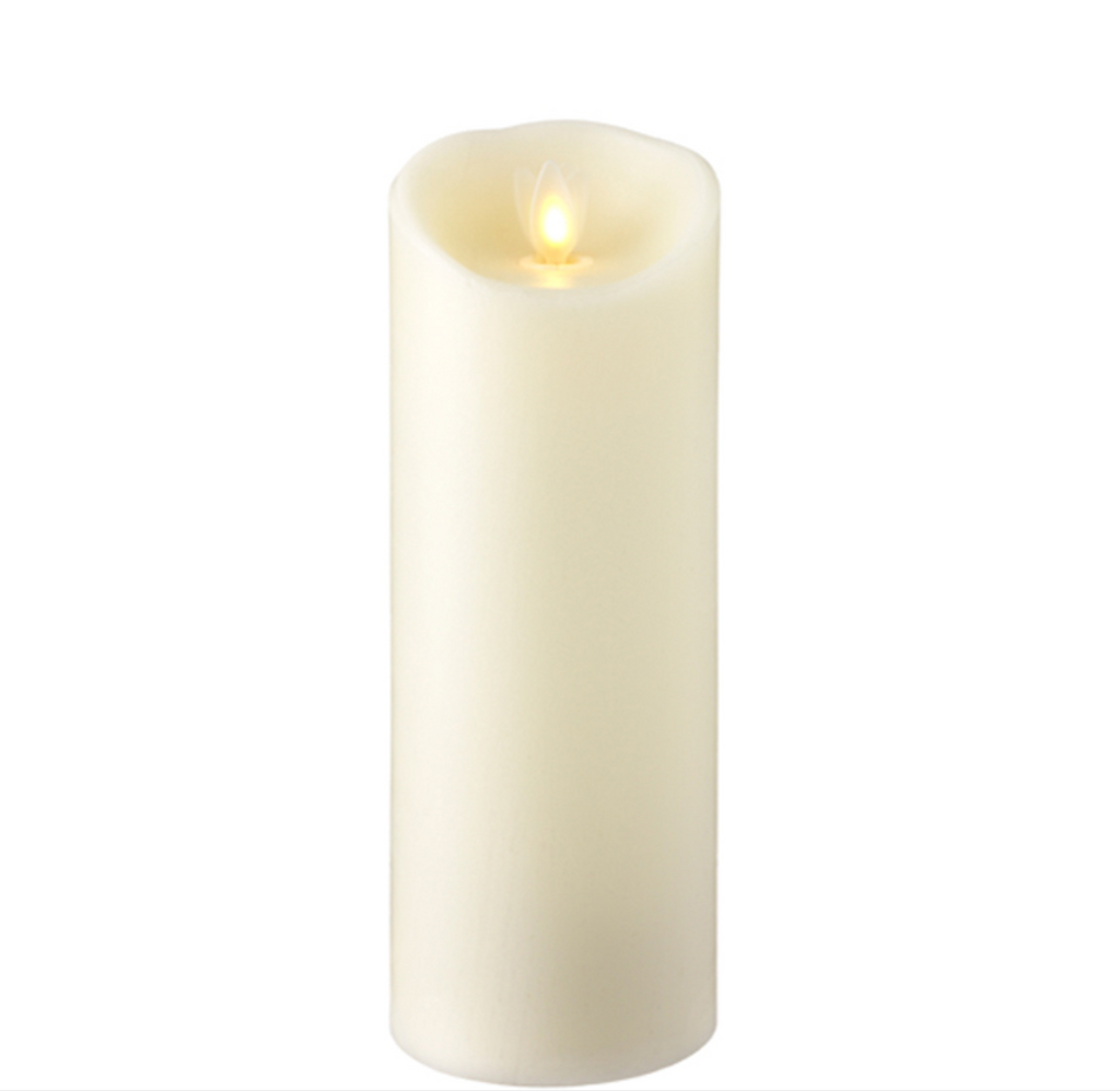 3"x8" Moving Flame LED Pillar Candle