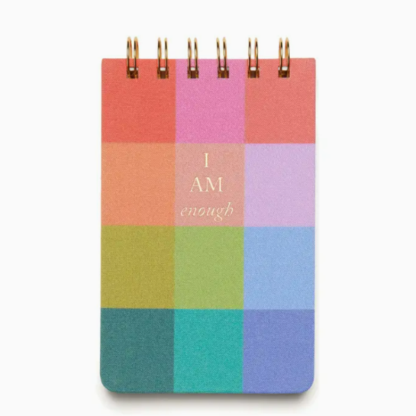 Twin Wire Rainbow Check Notepad