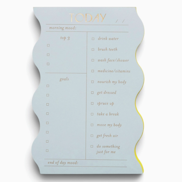 Wavy Daily Notepad in Cloud