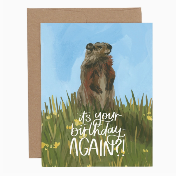 Groundhog Birthday Card