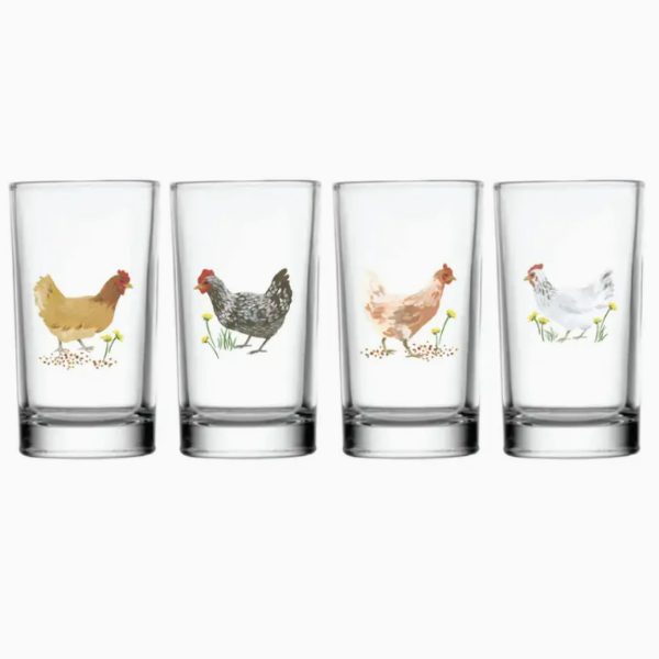 Chickens Juice Glass Set