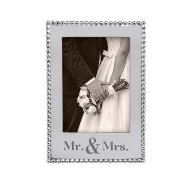 Mr. & Mrs. Beaded 5x7 Vertical Frame
