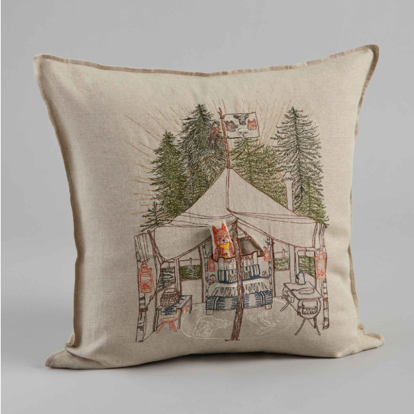 Camper Fox Pocket Pillow