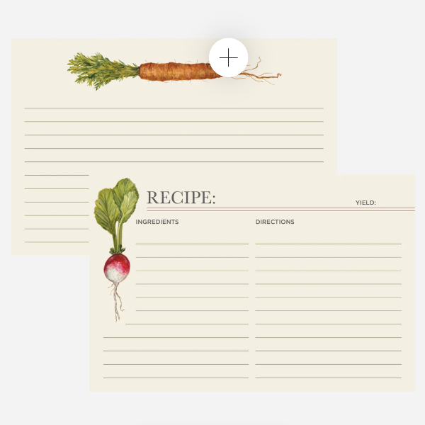 Farmer's Market Recipe Cards