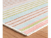 Ana Ticking Aqua Machine Washable Rug