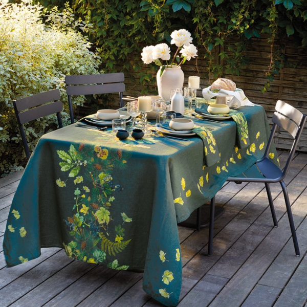 Mille Delices Boises Vert Table Linens