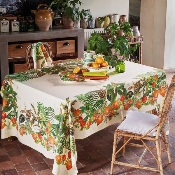 Vintage Garden Natural Tablecloth