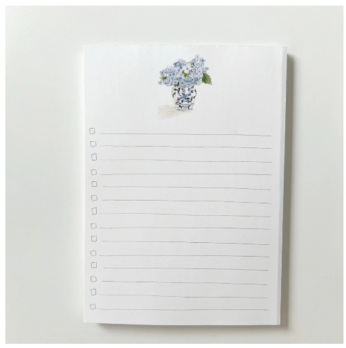 Checklist Notepad Hydrangea Bouquet