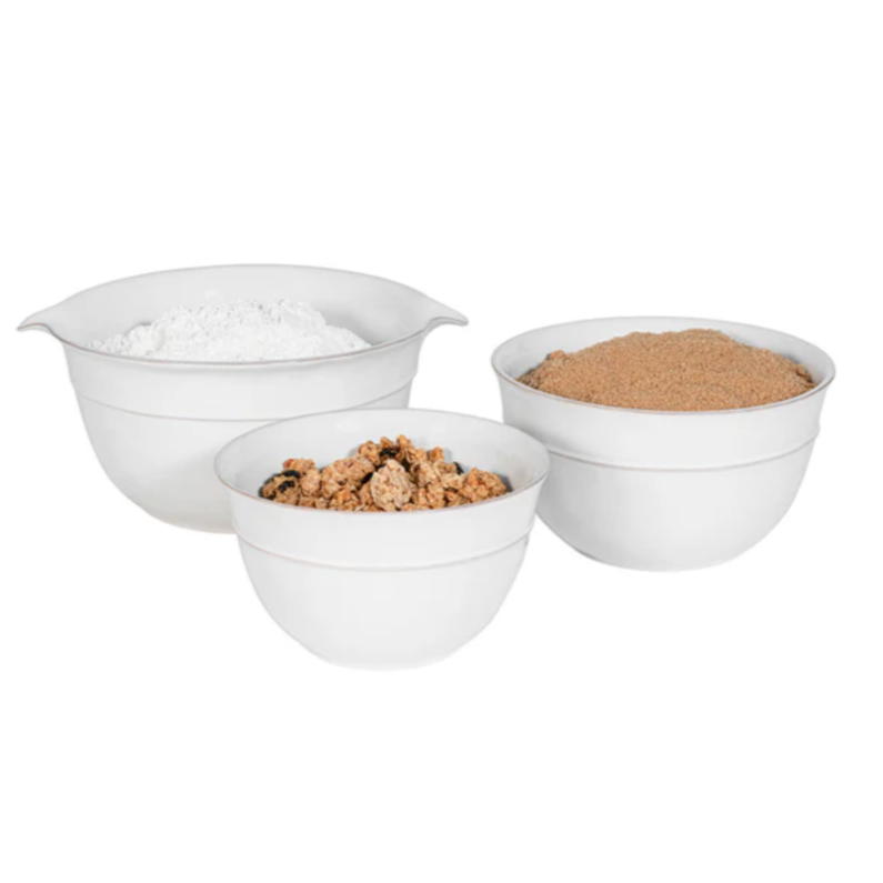 Puro Nesting Serving Bowls Set/3, Whitewash