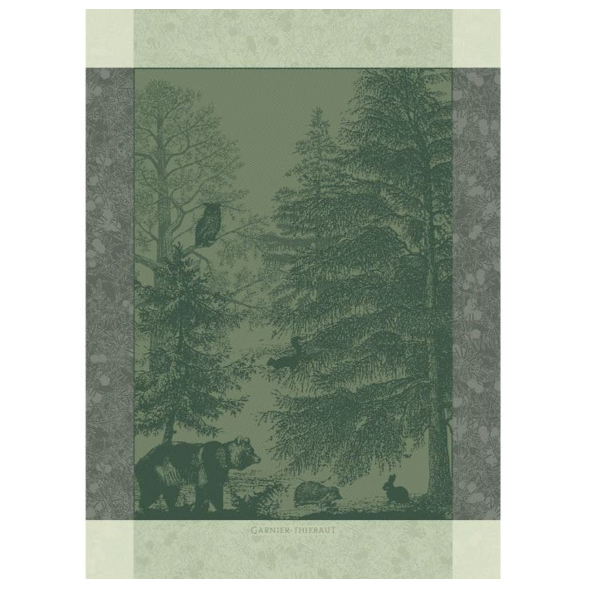 Animaux De La Foret Sapin Kitchen Towel