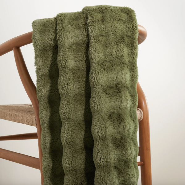 Fab Faux Olive Throw