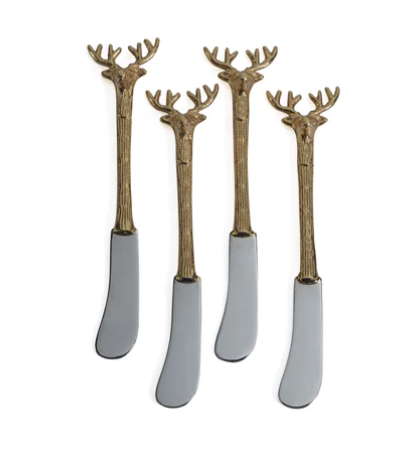 Stag's Head Butter Knifes (set of 4)