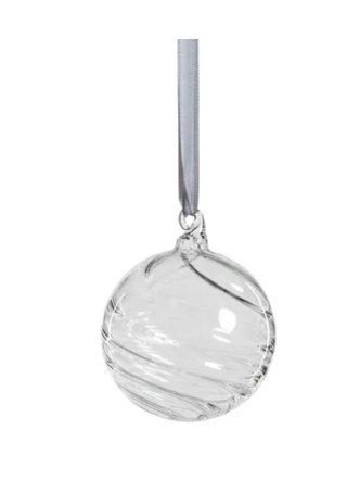 Swirl Blown Glass Ornament - Small