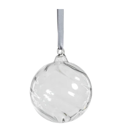 Swirl Blown Glass Ornament - Medium