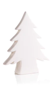 Teton White Ceramic Tree 8.25"