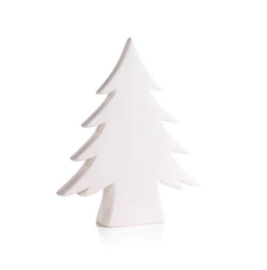 Teton White Ceramic Tree 10.75"