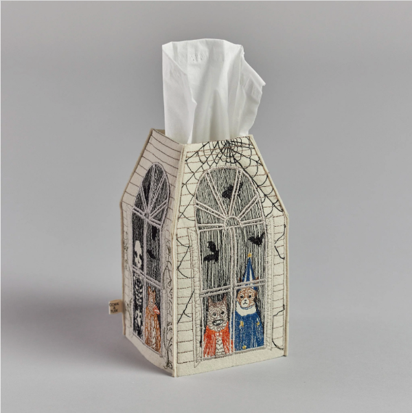 Haunted House Tissue Box Cover