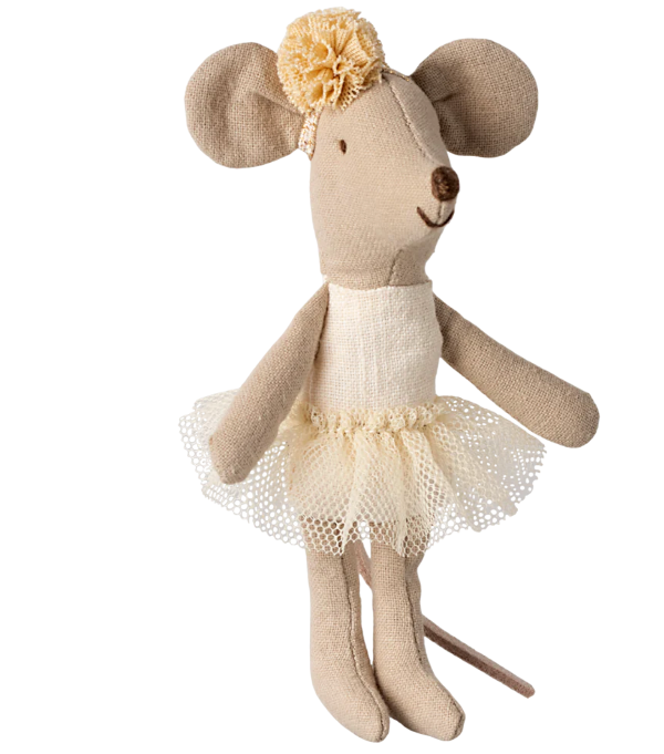 Little Sister Ballerina Mouse - Off white