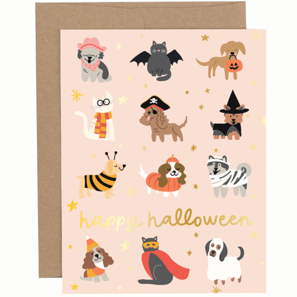 Happy Halloween Pets Greeting Card