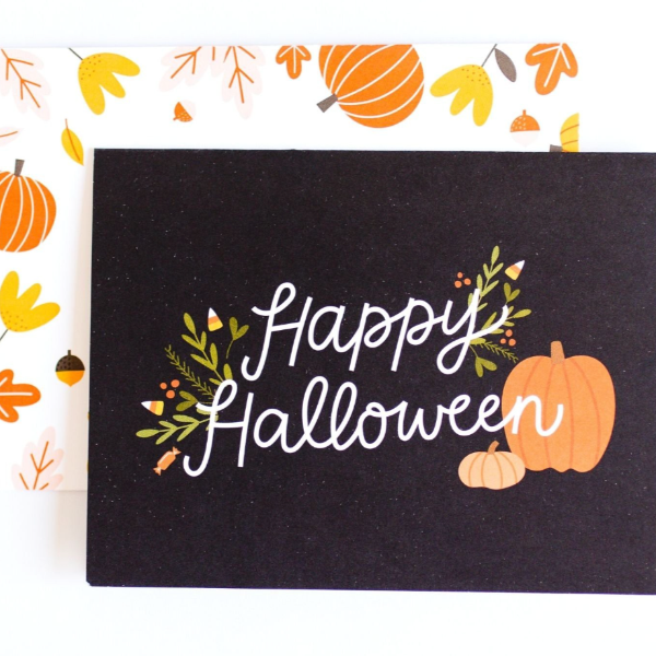 Happy Halloween Pumpkins Greeting Card