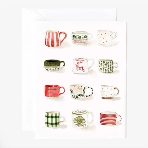 Christmas Mugs Notecard set/8