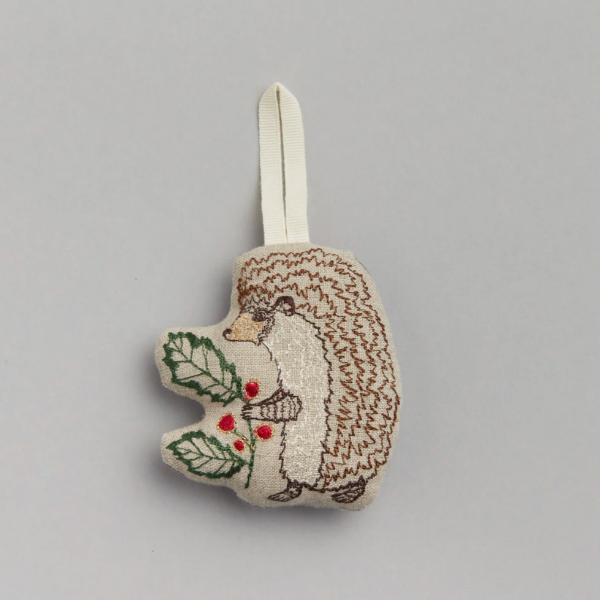 Holly Hedgehog Ornament