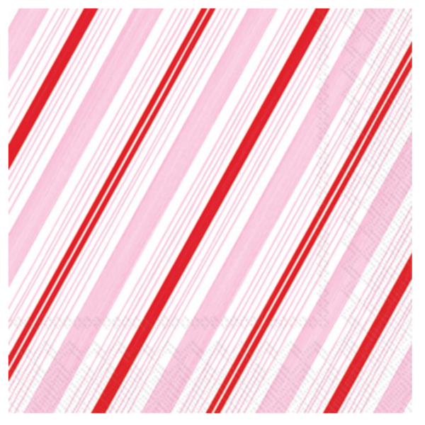 Peppermint Stripe Cocktail Napkins