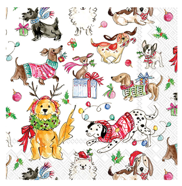 Christmas Dogs Cocktail Napkins