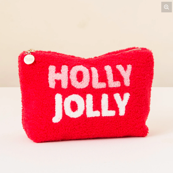 Teddy Pouch-Holly Jolly