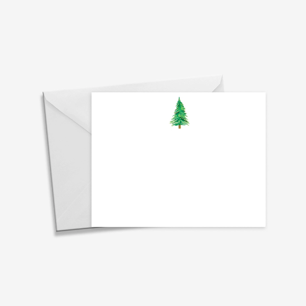 Flat Note Card Set - Pine Tree