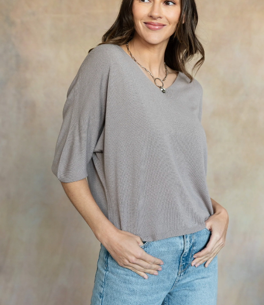 Esma Knit Top in Taupe