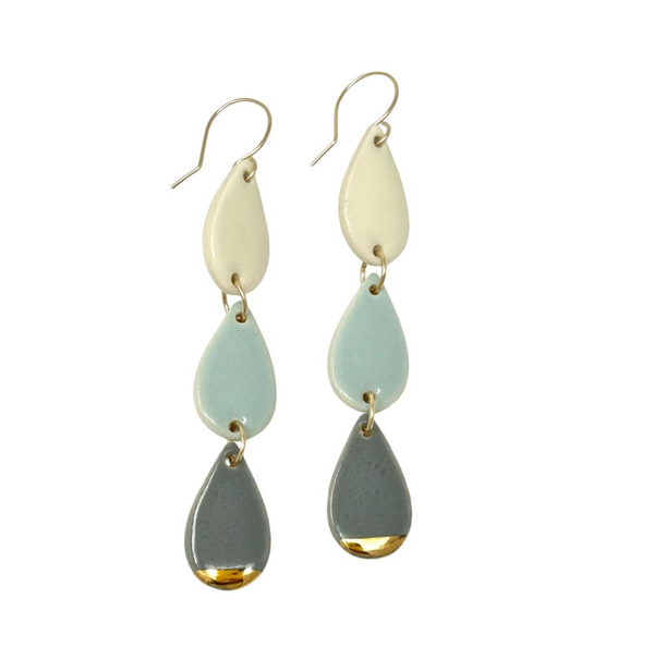 Triple Teardrop Earring